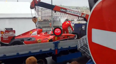 Kamui Kobayashi a accidentat la Moscova un monopost Ferrari - Photo