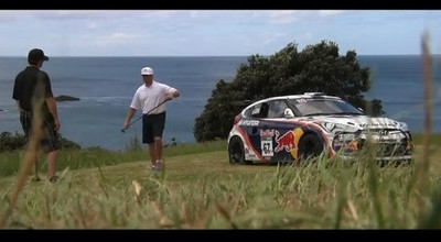 O partida de golf cu Hyundai Veloster versiunea de raliu - Photo