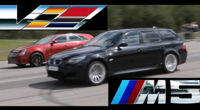 Lupta titanilor, BMW M5 Touring vs Cadillac CTS-V Wagon! - Photo