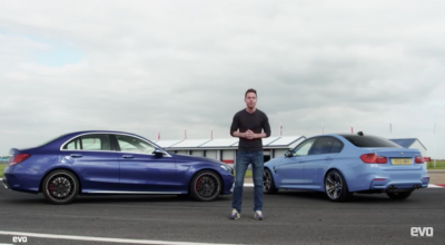 Mercedes-Benz C63 S AMG îl provoacă la test pe BMW M3. - Photo