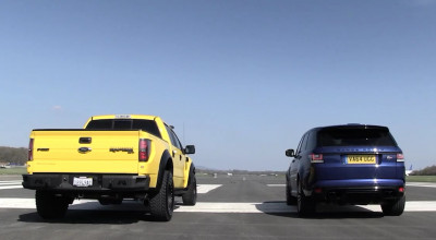 Top Gear Battle: Ford VelociRaptor versus Range Rover Sport SVR (VIDEO) - Photo