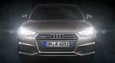 Audi îşi promovează noile faruri cu matrice LED pe cel mai proaspăt Audi A4 - Photo