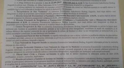 Iată şi reacţia executorilor: Amenda în mărime de 1000 de lei a fost trimisă la o adresă greşită! - Photo