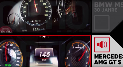 Test de acceleraţie Mercedes-AMG GT S şi BMW M5 30 Jahre Anniversary (VIDEO) - Photo