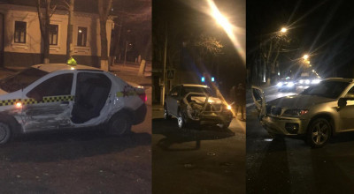 Accident neobişnuit în capitală! Un BMW X6 i-a smuls portiera unei Dacii! - Photo