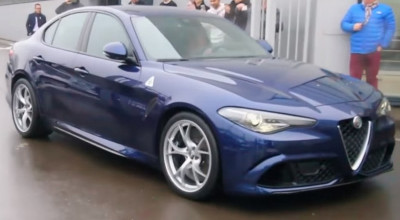 Încă un model Alfa Romeo Giulia Quadrifoglio a fost surprinsă pe viu. Cei pest 500 CP sună incredibil! - Photo
