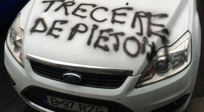 După faptă şi răsplată! Iată ce a păţit proprietarul acestui Ford pentru parcare neregulamentară! - Photo