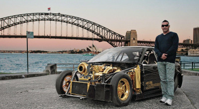 Acest dragster în caroserie de BMW costă 1.000.000 de dolari şi e placat cu aur! - Photo