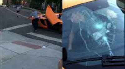 VIDEO: I-a spart parbrizul unui McLaren pentru că nu i-a acordat prioritate la trecerea de pietoni! - Photo