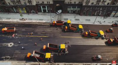 Ruşii au asfaltat un bulevard întreg timp de numai o zi! La noi încă se lucrează! - Photo