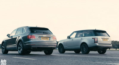 VIDEO: Bentley Bentayga şi Range Rover Autobiography faţă în faţă pe o pistă de drag! - Photo