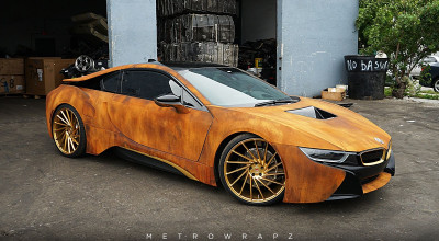 Rugina e din nou la modă! Iată un BMW i8 lucrat de MetroWrapz care arată de parcă ar fi fost uitat în ploaie - Photo