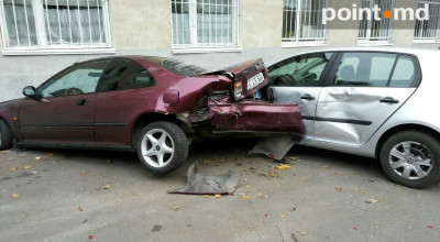 A tamponat câteva maşini şi a fugit de la faţa locului, dar a fost reţinut de poliţişti! - Photo