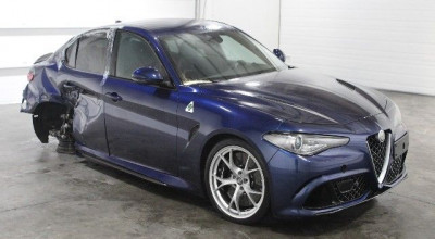 Nu ai bani de una nouă? Îţi poţi cumpăra una accidentată! Vezi cât costă acest Alfa Romeo Giulia QV - Photo