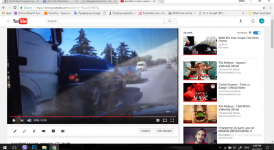 Accident în lanţ cu un camion, un Mercedes-Benz GL şi un Audi (VIDEO) - Photo