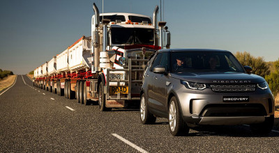 VIDEO: Land Rover Discovery uimeşte din nou. De data aceasta a tractat un autotren cu masa de 110 tone - Photo