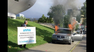 Şi-a incendiat BMW-ul în semn de protest! Iată ce l-a înfuriat pe proprietarul acestui Seria 7 - Photo