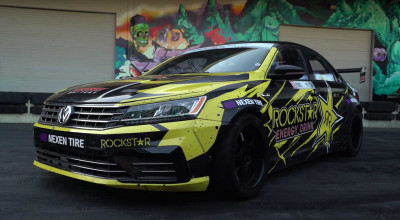 Tanner Foust ne demonstrează că şi un VW Passat poate face drift, dacă are motorul potrivit! - Photo