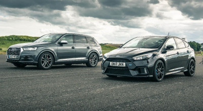 (VIDEO) Britanicii iarăşi se apucă de experimente! La linia de start au aliniat un Audi SQ7 şi Ford Focus RS. Vezi cine a ieşit câştigător - Photo