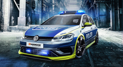 Volkswagen Golf R în straie de poliţist şi cu 400 de cai putere sub capotă - Photo