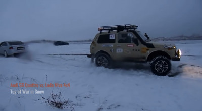 (VIDEO) Lada 4x4 şi Audi S6 se bat în exerciţiul de tras funia în condiţii de iarnă. Vezi cine câştigă - Photo