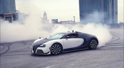 (VIDEO) Vezi cum arată cel mai scump burnout din lume, executat cu un Bugatti Veyron Mansory Vivere! - Photo