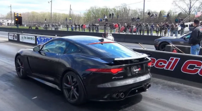 Demonul a fost îngenuncheat de o felină! Jaguar F-Type SVR a învins americanul cu 0.003 secunde - Photo