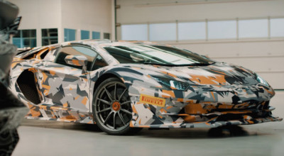 (VIDEO) Vezi primul teaser cu noul Lamborghini Aventador SVJ! Supercarul camuflat face spectacol pe circuitul Nurburgring - Photo