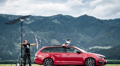 VIDEO: Au prins săgeata din zbor, cu ajutorul unei Skoda Octavia RS - Photo