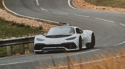 (FOTO) Mercedes publică primele imagini ale prototipului camuflat Project One! Hypercarul cu motor de Formula 1 tot mai aproape de lansare - Photo