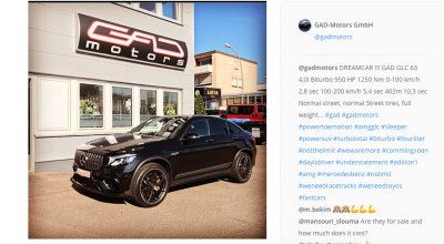 (VIDEO) Cu 950 CP și 1250 Nm acest Mercedes-AMG GLC 63 S Coupe by GAD Motors distruge orice urmă de concurență - Photo