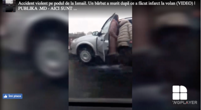 Infarct la volan! Un bărbat a decedat în timp ce conducea mașina pe podul Ismail din capitală (VIDEO) - Photo