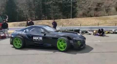 (VIDEO) Noua Supra a fost prezentată recent, iar piloții de drift din Japonia deja i-au instalat legendarul 2JZ și o testează pe circuit - Photo