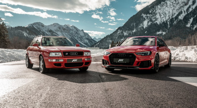 (VIDEO) Întâlnire istorică! Legendarul Audi RS2 versus proaspătul RS4 Avant, ambele cu îmbunătățiri de la ABT Sportsline - Photo
