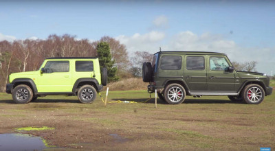(VIDEO) Află de câte Suzuki Jimny este nevoie pentru a trage un Mercedes-AMG G63 - Photo