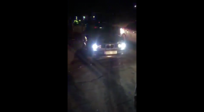 (VIDEO) Ofițerii INP au încătușat șoferul unui BMW care făcea drift lângă piața auto Pruncul! - Photo