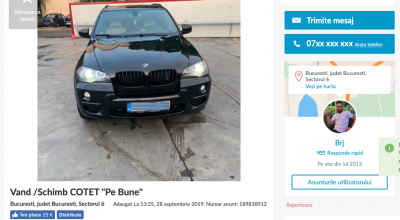 Cel mai sincer anunț de vânzare a unui BMW: ”Vând /Schimb COTEȚ 