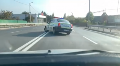 (VIDEO) Accident violent, din cauza unor polițiști care au întors pe linie dublă continuă! - Photo