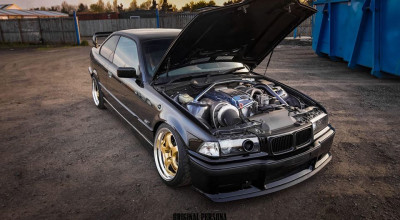 A pus motor de Mercedes 2.5 diesel, pe un BMW E36. L-a tunat la maxim iar acum o vinde - Photo