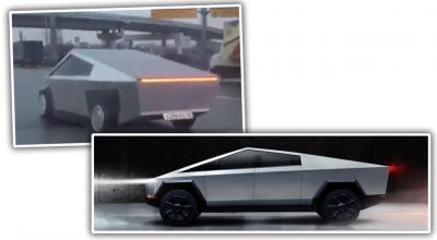 Tesla Cybertruck a apărut deja în Rusia! Ce-i drept e o clonă făcută-n garaj - Photo