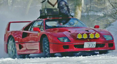 (VIDEO) Red Bull prezintă: Drift pe pârtia de schi cu legendarul Ferrari F40! - Photo