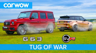 (VIDEO) Mercedes-AMG G 63 vs Range Rover Sport SVR! Află cine câștigă în exercițiul de tras sfoara - Photo