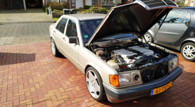 Vezi cum arată acest Mercedes 190E echipat cu un motor V12 de 424 CP! Teoretic, este capabil de 350 km/h - Photo