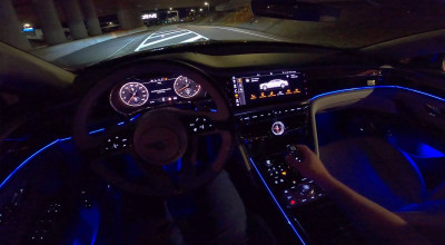 Vezi interiorul noului Bentley Flying Spur W12, într-o plimbare nocturnă (VIDEO) - Photo
