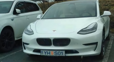 Acel moment când ești fan BMW dar, ai o Tesla! Primul în lume Tesla Series 3, observat pe străzile din Islanda - Photo