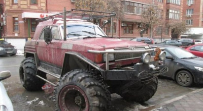(FOTO) Rușii au încrucișat o Volgă și un GAZ-66, pentru a crea un offroader postapocaliptic perfect! - Photo