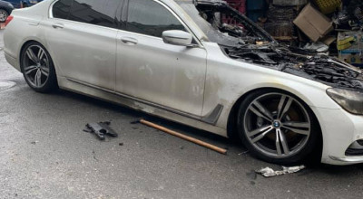 Asta chiar doare, un Seria 7 de ultimă generație a luat foc... - Photo