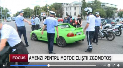 VIDEO: Mai mulți bikeri, au fost amendați pentru sunet de evacuare prea zgomotos! Vedeți cum le vorbește Poliția Română - Photo