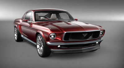 Arată ca un Ford Mustang clasic, dar e propulsat de motoare electrice Tesla și va fi realizat în Rusia - Photo