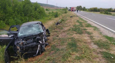 Accident tragic la Cimișlia. Un TIR s-a ciocnit violent cu o KIA, șoferul căreia a murit pe loc - Photo